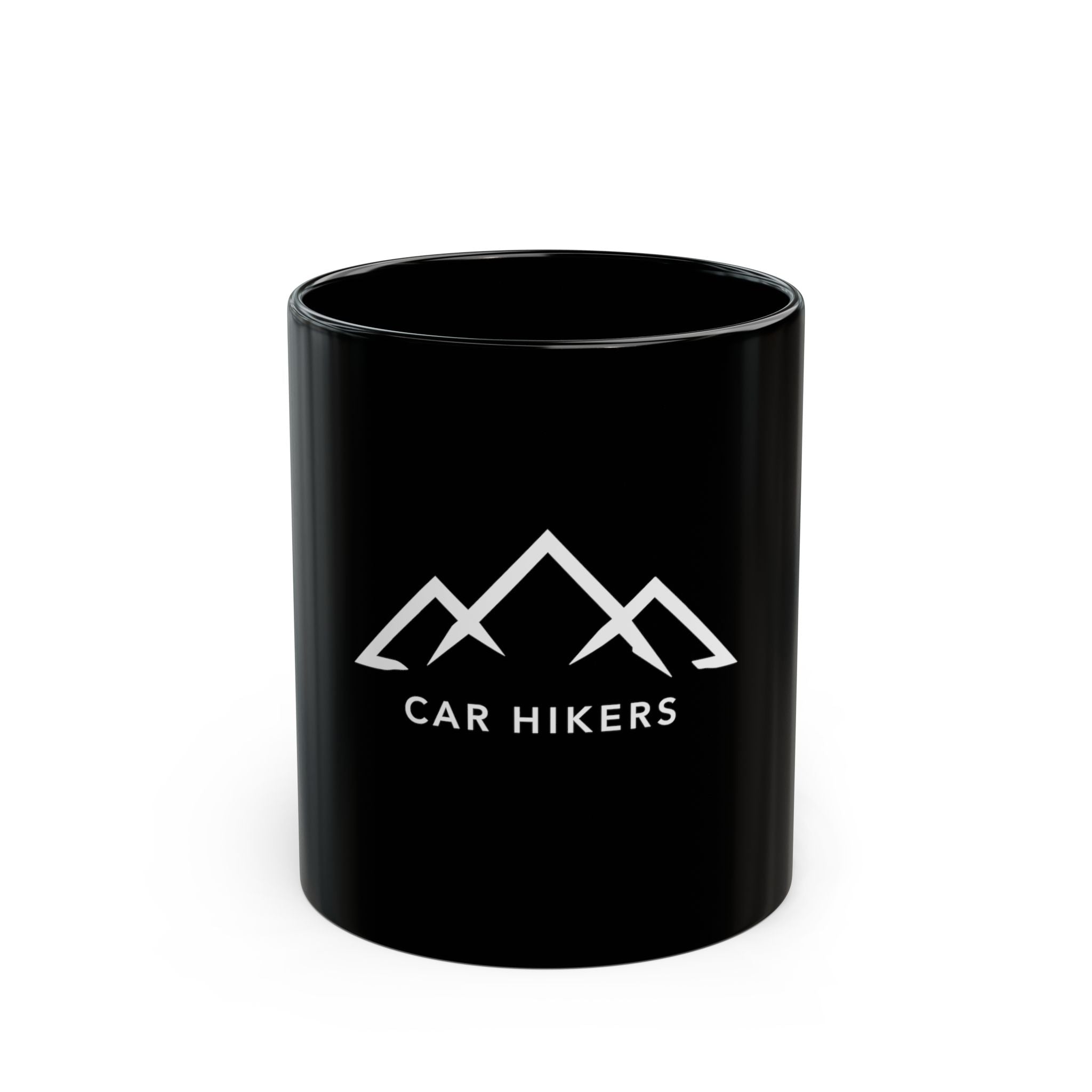Car Hikers Black Coffee Mug
