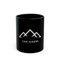 Car Hikers Black Coffee Mug