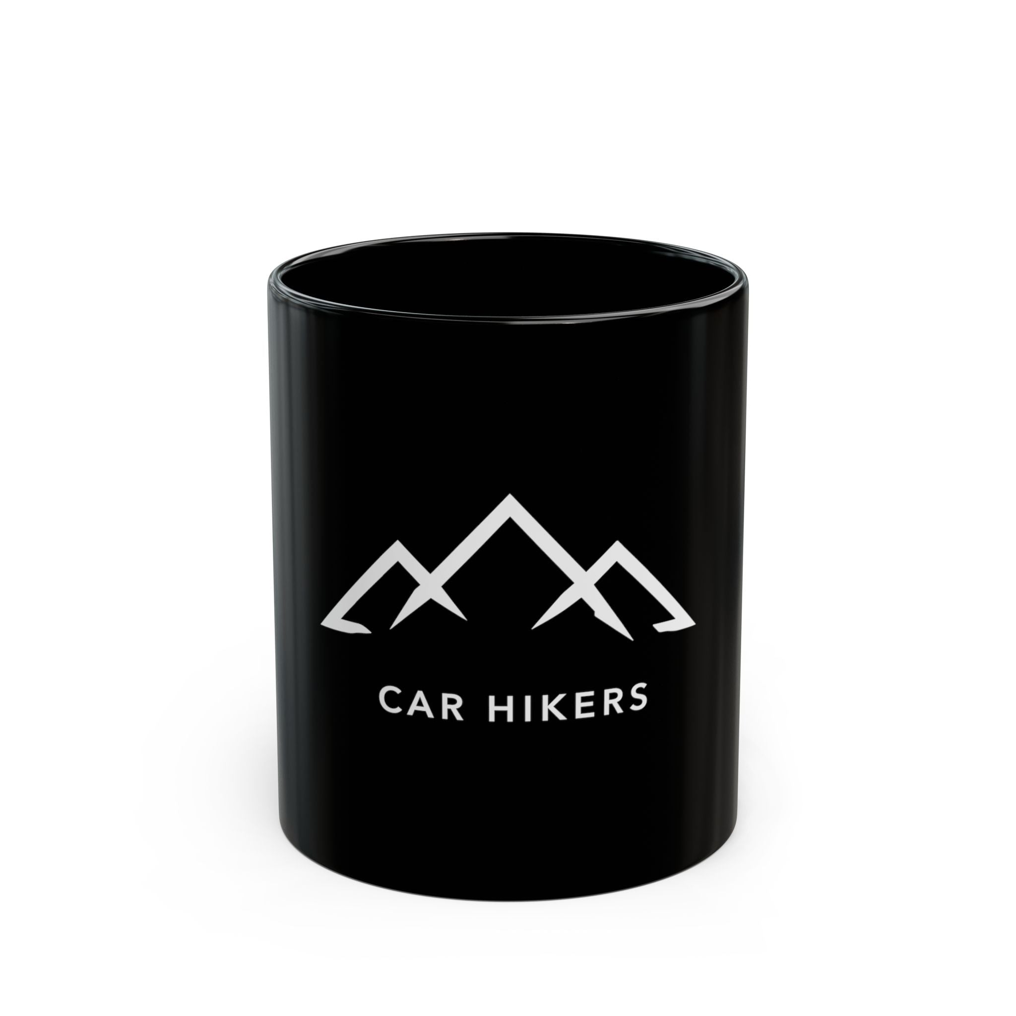 Car Hikers Black Coffee Mug