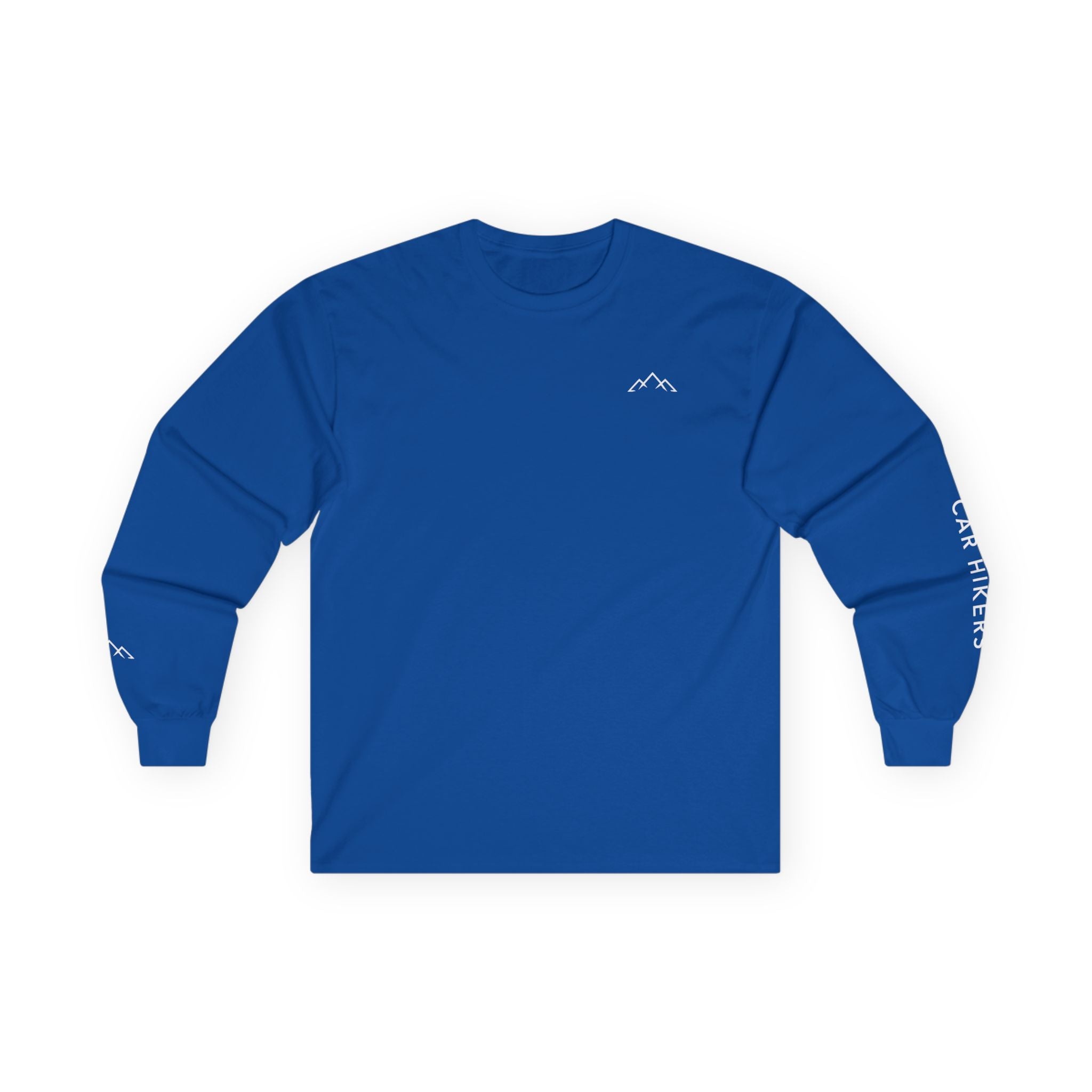 Long Sleeve Tee — Minimal Mountain 'Car Hikers' Cotton Shirt