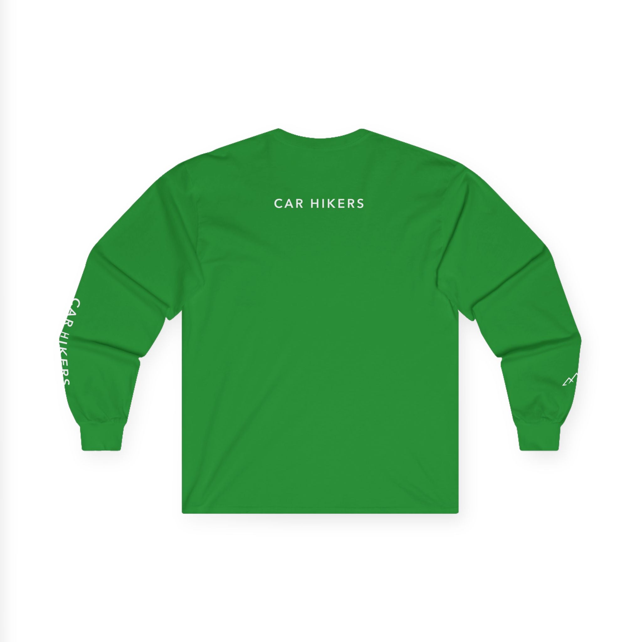 Long Sleeve Tee — Minimal Mountain 'Car Hikers' Cotton Shirt