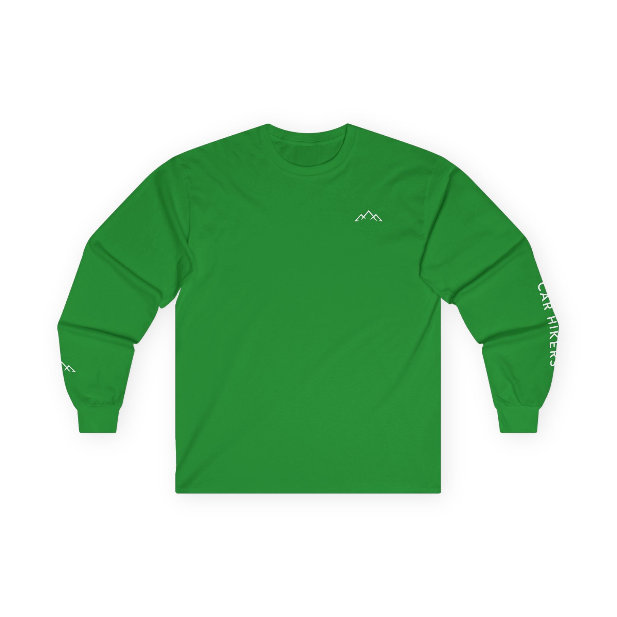Long Sleeve Tee — Minimal Mountain 'Car Hikers' Cotton Shirt